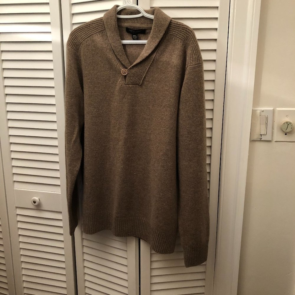 Pronto Uomo men brown cream sweater, XXL